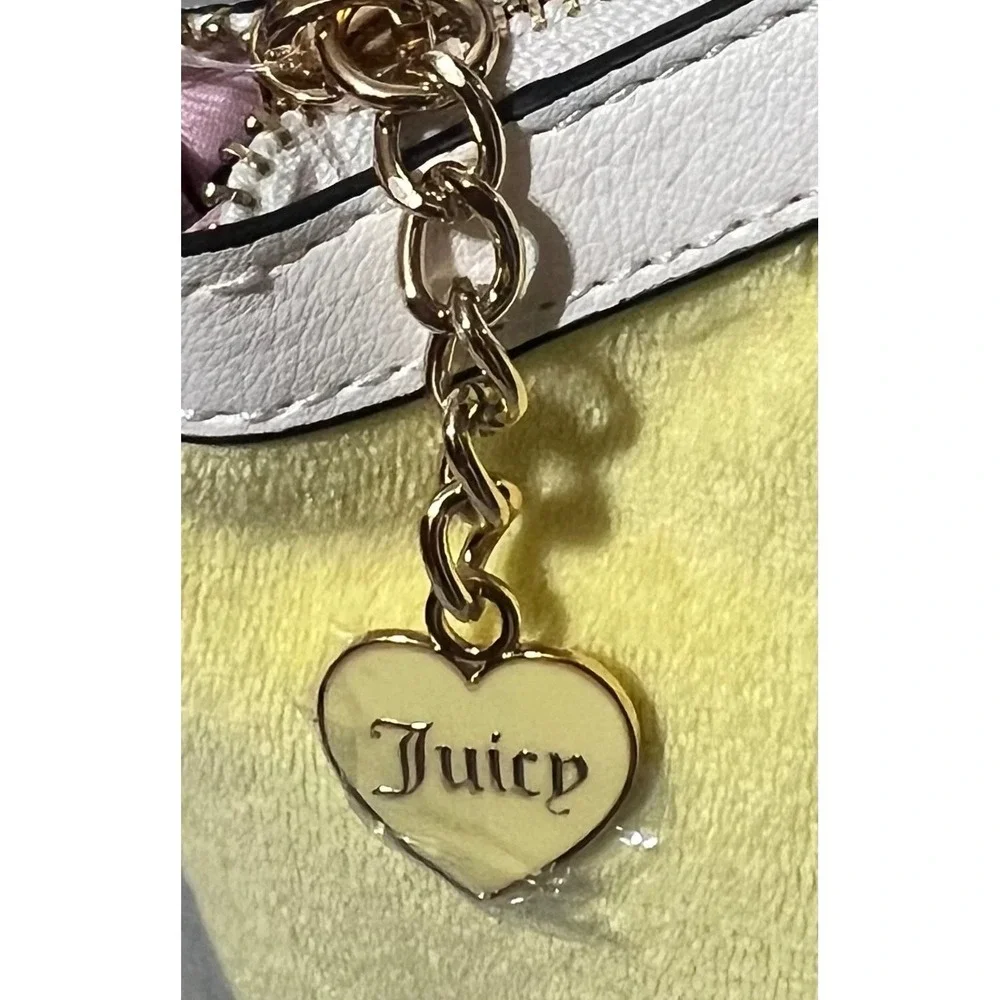 Juicy Couture Velour Tote Bag‎ Womens Yellow New Strawberry Y2K Aesthetic